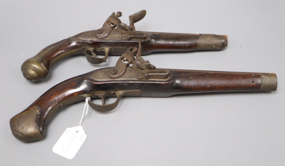 Two 18th century flintlock pistols